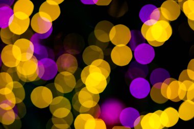 Sarı mor ışıklar bokeh arka plan 