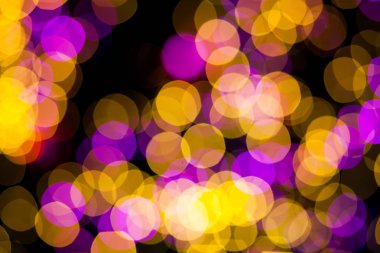 Sarı mor ışıklar bokeh arka plan 