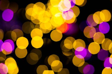 Sarı mor ışıklar bokeh arka plan 