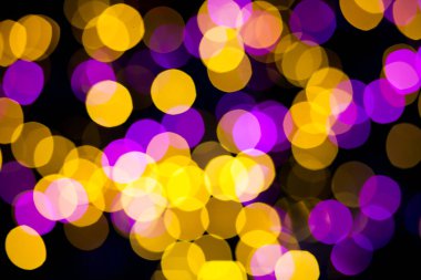 Sarı mor ışıklar bokeh arka plan 