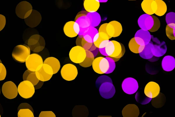 Abstract Yellow Purple lights bokeh background