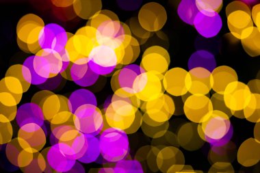 Sarı mor ışıklar bokeh arka plan 