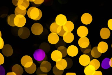 Sarı mor ışıklar bokeh arka plan 