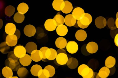 Sarı mor ışıklar bokeh arka plan 