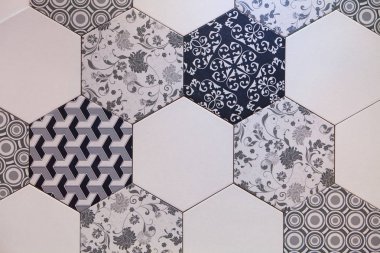 Altıgen karo mozaik arka plan tasarlamak 