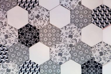 Altıgen karo mozaik arka plan tasarlamak 