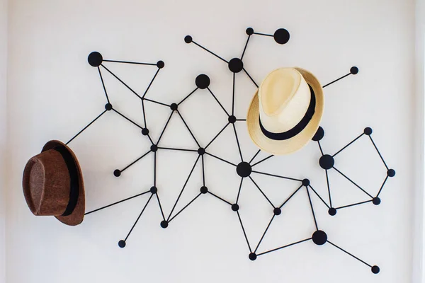Modern desgin hat hanger on wall decoration