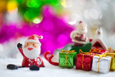 Noel süslemeleri Noel kar alan arka plan w'den aksesuarlar