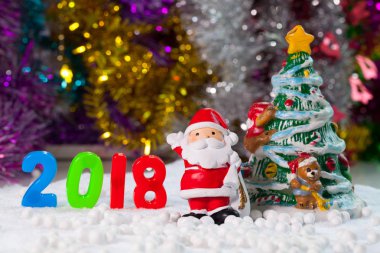 Noel süslemeleri Noel kar alan arka plan w'den aksesuarlar