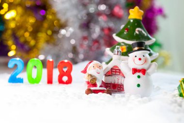 Noel süslemeleri Noel kar alan arka plan w'den aksesuarlar