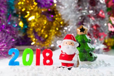 Noel süslemeleri Noel kar alan arka plan w'den aksesuarlar