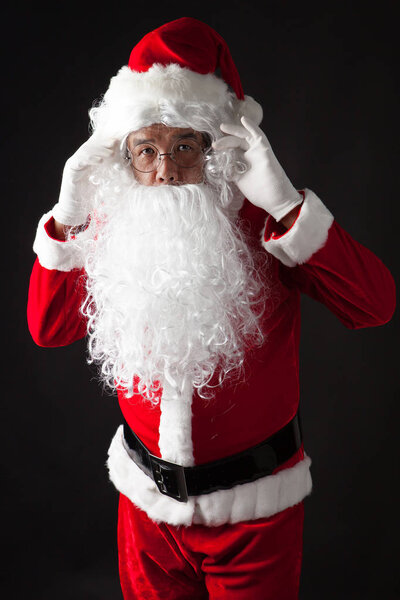 Santa Claus portrait on dark background