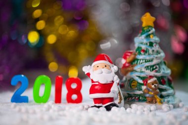 Noel süslemeleri Noel kar alan arka plan w'den aksesuarlar