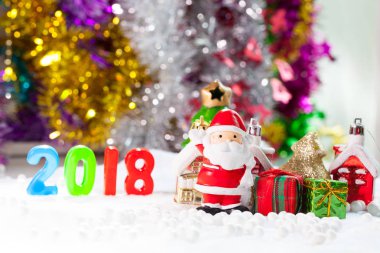 Noel süslemeleri Noel kar alan arka plan w'den aksesuarlar