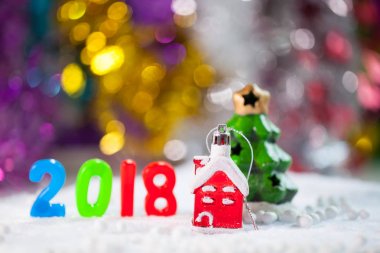 Noel süslemeleri Noel kar alan arka plan w'den aksesuarlar