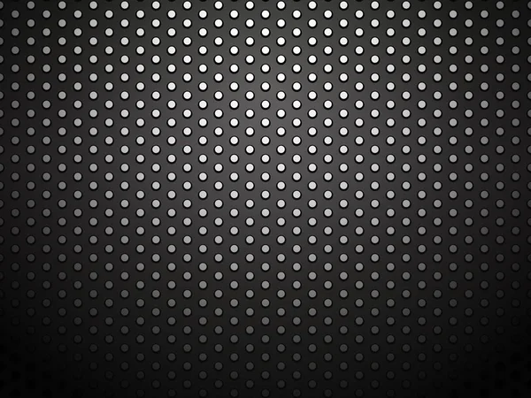 Fond métallique perforé noir en acier — Image vectorielle