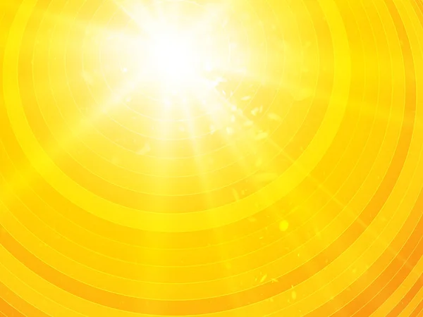 Parlak güneşli ışınları arka plan daireler ile vektör — Stok Vektör