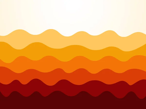 Rojo naranja ondas fondo — Vector de stock