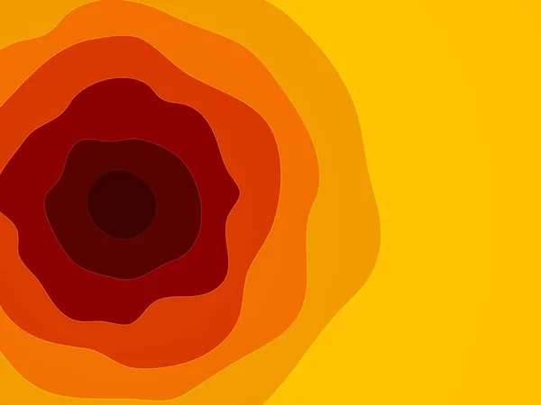 Red orange yellow waves pattern — Stock Vector