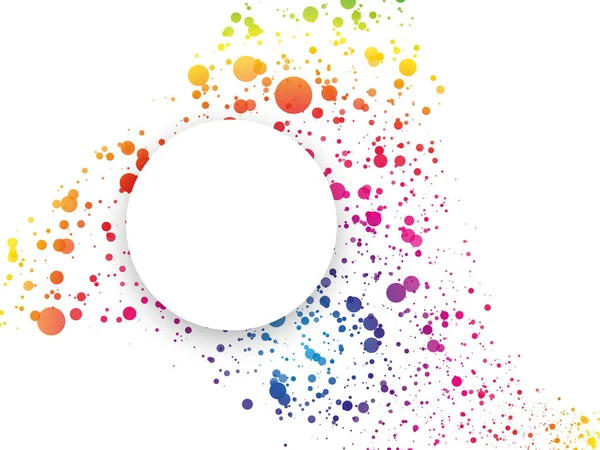 Abstrakter regenbogengepunkteter Hintergrund mit Farbspektrum — Stockvektor
