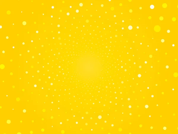 Abstract yellow circle dots background — Stock Vector