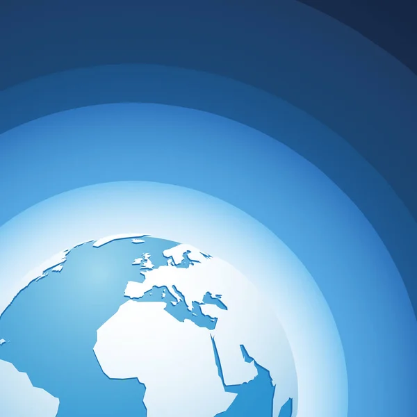 Globe mondial Europe vague bleue fond — Image vectorielle