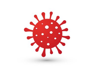 Coronavirus covid-19 tehlikeli salgının basit sembolü.