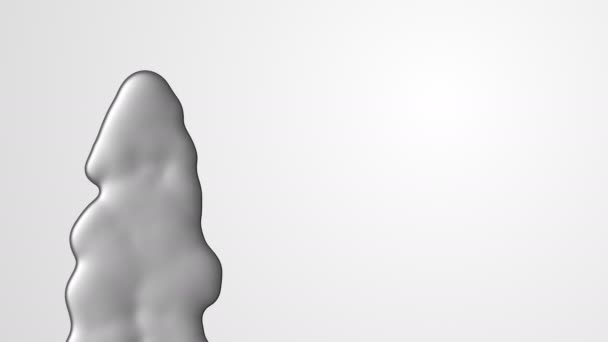 Срібна Металева Ртуть Тече Маленької Лунки Абстрактний Рух Фону — стокове відео