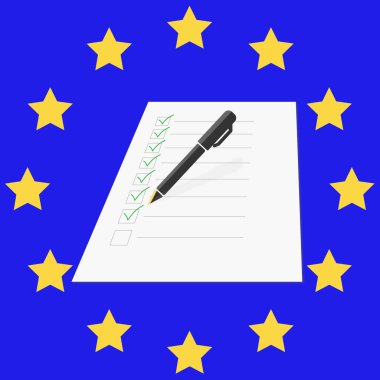 Avrupa ve AB Denetim Listesi, kalem ve kontrol işaretleriyle yapılacaklar