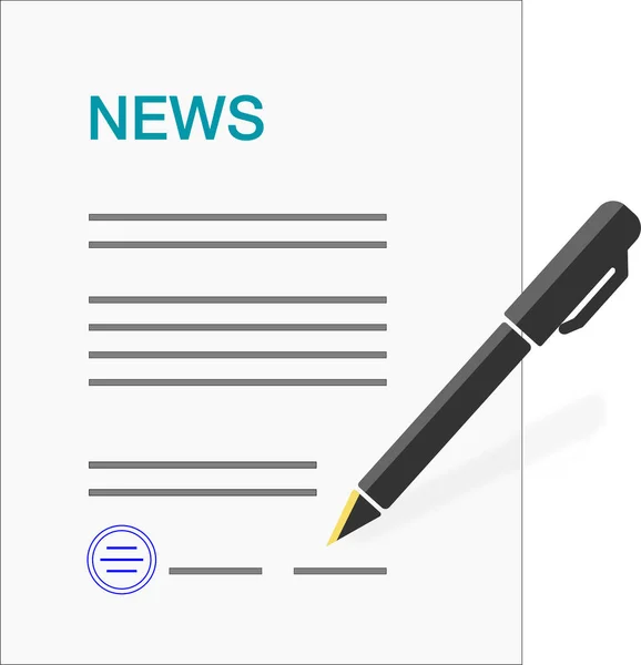 News List Isolated White Background Pen — Stock Photo, Image