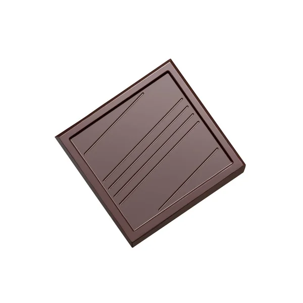 Beyaz Arkaplanda Çikolatanın Bir Kısmının Üst Görünümü Telifsiz Stok Imajlar