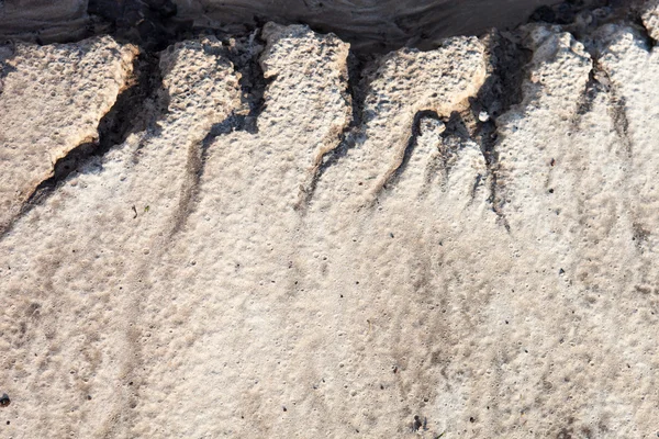 水の流れによって形成された救済と雨の後の砂の表面 — ストック写真