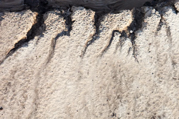 Surface Sable Après Pluie Avec Relief Formé Par Les Courants — Photo