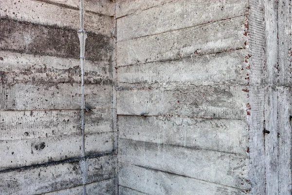 Mur Béton Gris Avec Traces Durcies Des Moules Coffrage — Photo