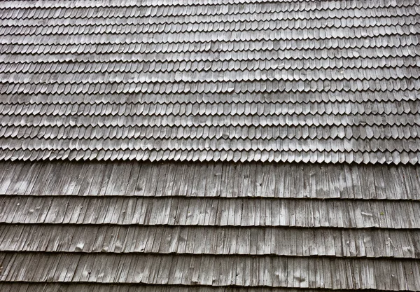 Old Wooden Shingle Roof Wooden Surface Texture — Stock Photo, Image