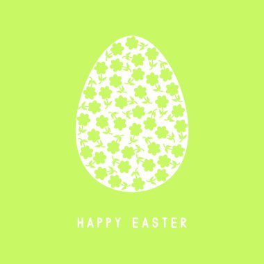 Daha kolay yumurta. Paskalya tebrik kartı.