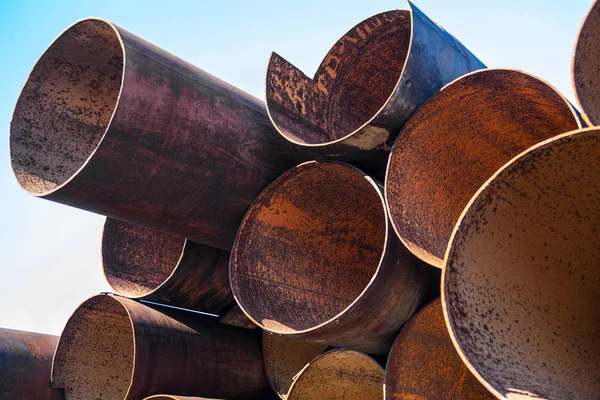 Metal pipes stack — Stock Photo, Image