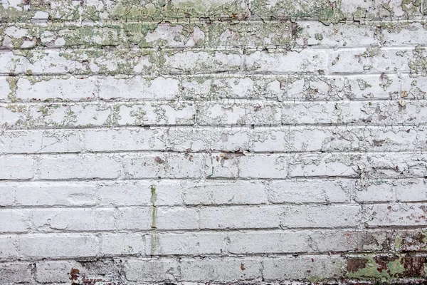 Le vieux mur de briques blanchies à la chaux — Photo