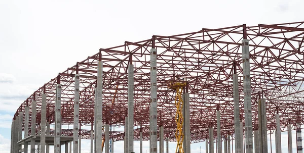 Baustelle. Rahmenwerk des Neubaus — Stockfoto