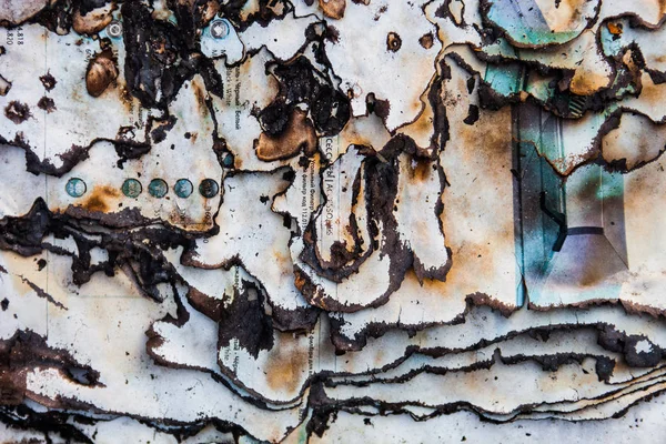 Burnt paper surface with dark charred page edges — Stock Photo, Image