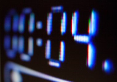 Numbers on the screen.