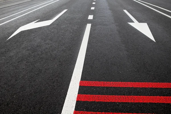 Marking lines and rumble strips. — Stock Photo, Image
