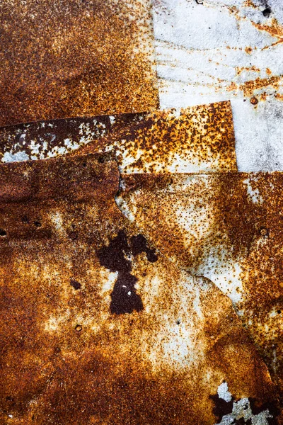 Ржавая Металлическая Поверхность Богатой Разнообразной Текстурой — стоковое фото