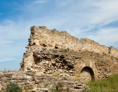 Ukrayna 'daki Akkerman (Bilhorod-Dnistrovskyi) kalesi. Ortaçağ kalesi.