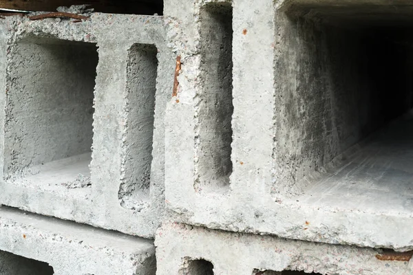 Stack Concrete Ventilation Blocks Close — Stock Photo, Image