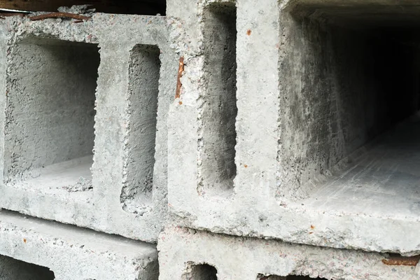 Pila Los Bloques Ventilación Hormigón Cerca —  Fotos de Stock