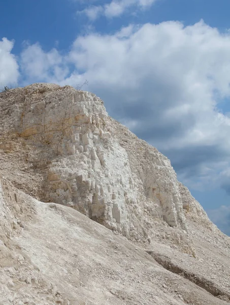 Extraction Craie Dans Région Sumy Ukraine Collines Craie Carrière Calcaire — Photo