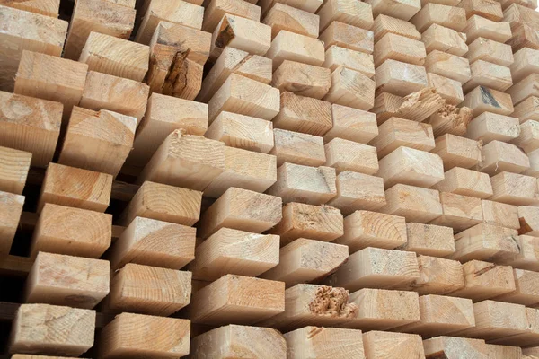 Houten Planken Stralen Houtstapel Die Lucht Droogt Hout Drogen Kruiden — Stockfoto