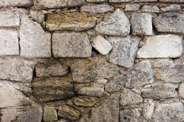 Coquina duvar (kırık kabukları oluşan tortul kayaç) tuğla