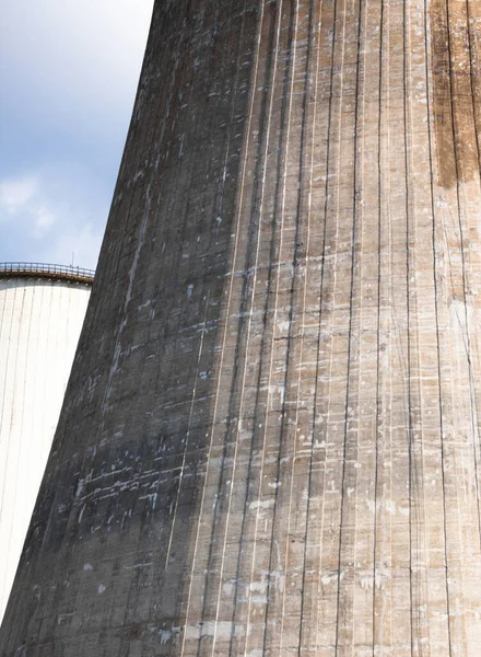 Cooling Towers Cogeneration Plant Kyiv Ukraine Industrial Buildings — Stock Photo, Image